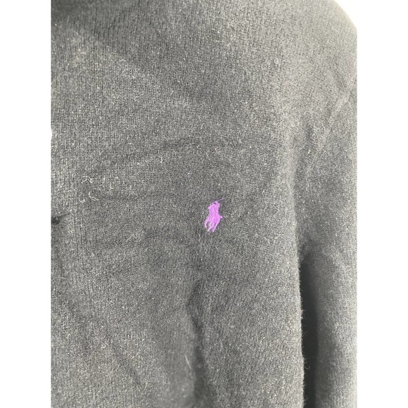 Vintage Polo Ralph Lauren Mens XL Gray Henley 100% Lambs Wool collared sweater - Picture 2 of 5